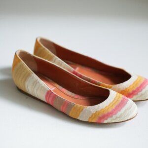 Missoni Round Toe Colorful Geometric Print  Flats